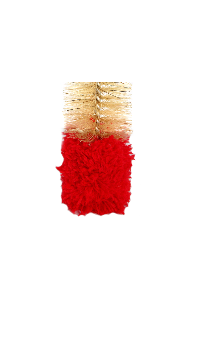 Cepillo con punta de lana 50cm (rojo)