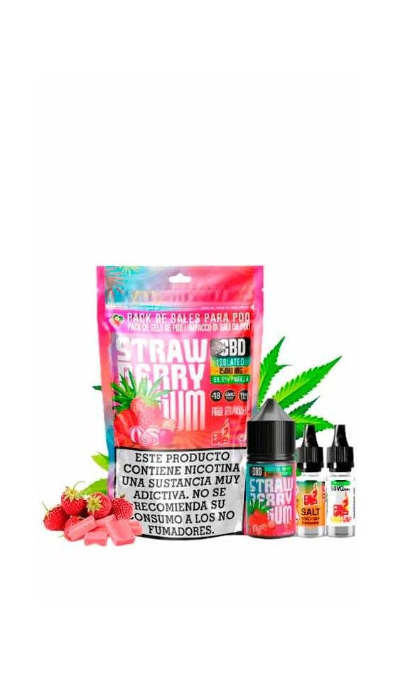 Pack de Sais CBD 1500mg - Strawberry Gum