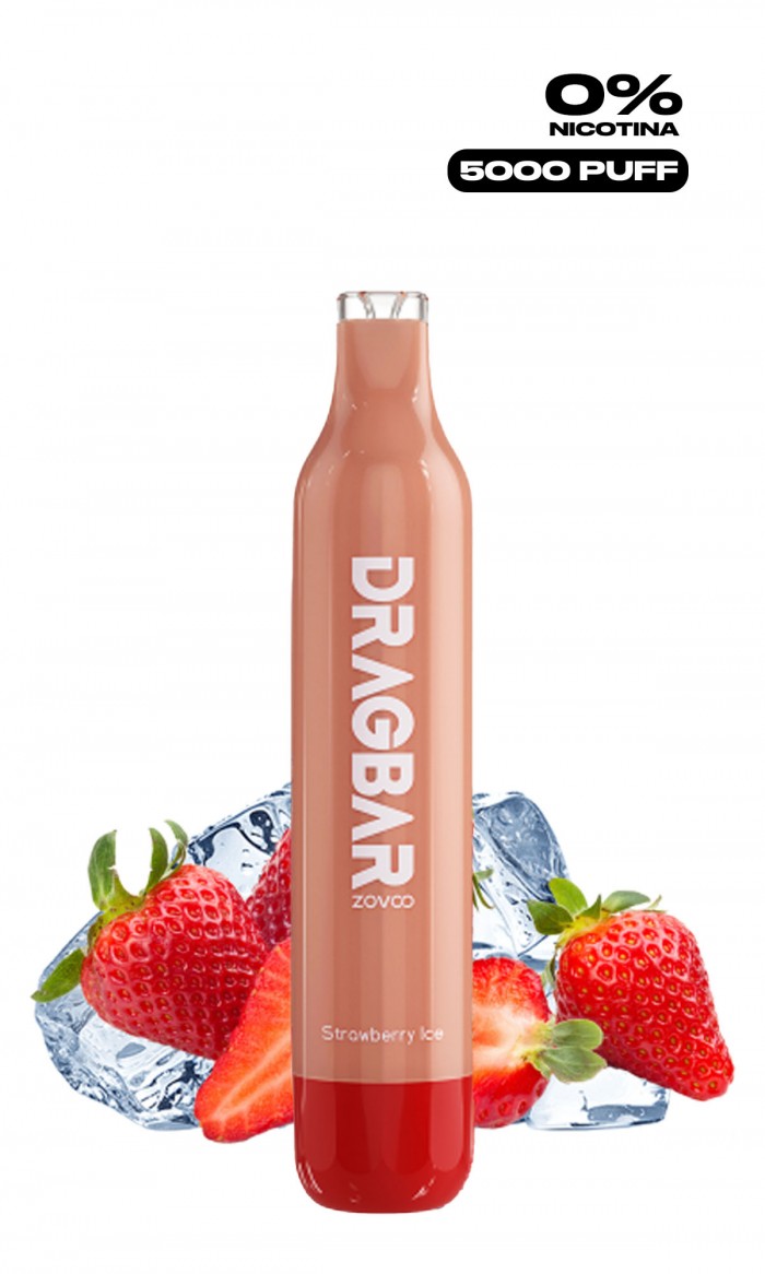 POD Descartável Dragbar 5000C ZERO - Strawberry Ice