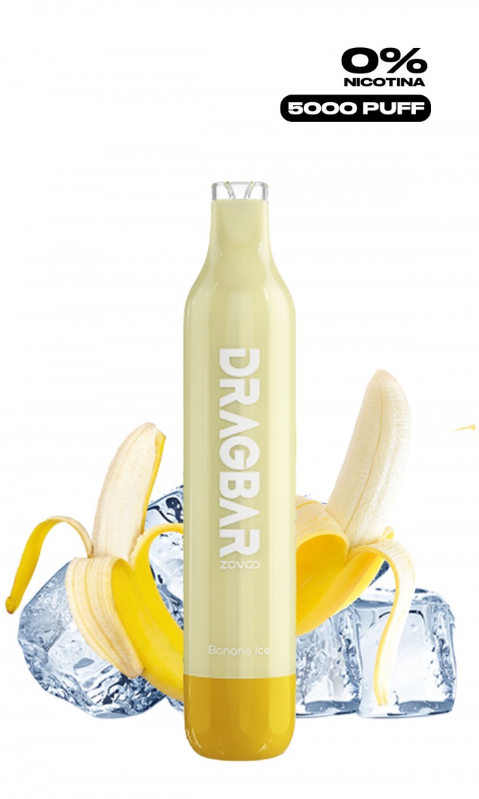 POD Descartável Dragbar 5000C ZERO - Banana Ice